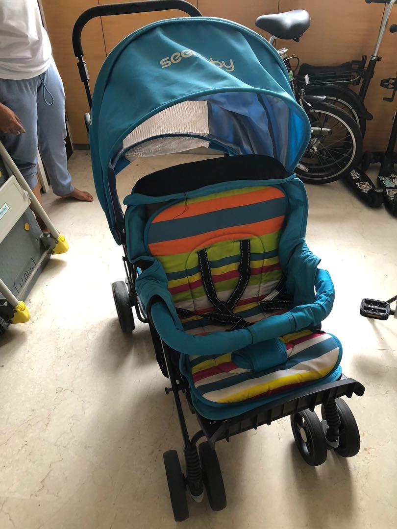 double stroller front back