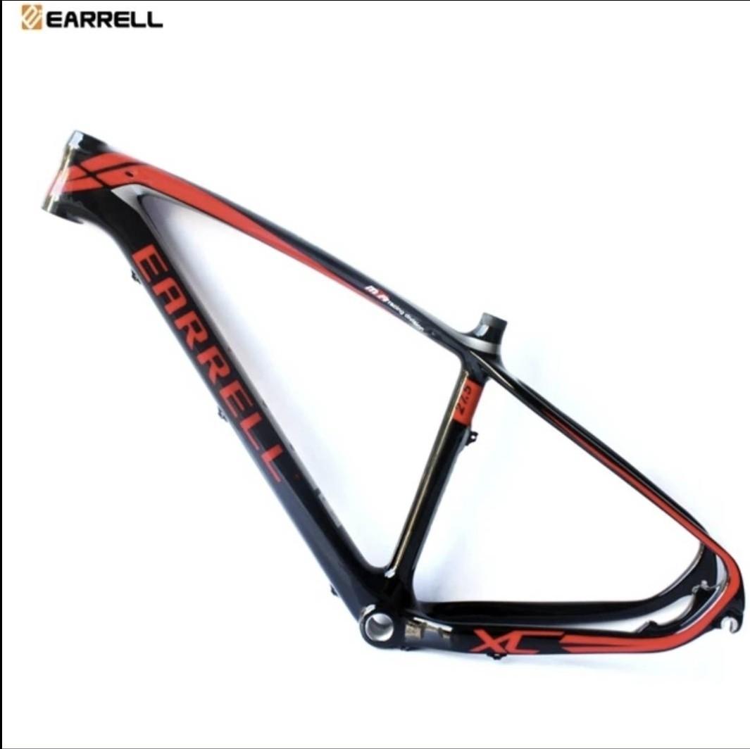 Earrell MTB bicycle carbon frame 29er 17" (Category: Bicycles) located in Pasig City. Submitted by lowdog (Listing ID 1095981785, Image 1). Description: Material:Toray T800 Carbon Fibre Finish:UD Matte/Glossy Headset Size:Top 1-1/8 (41.8mm) Down 1-1/2(52mm) Bottom Bracket:BSA PRICE: P10,900 .
