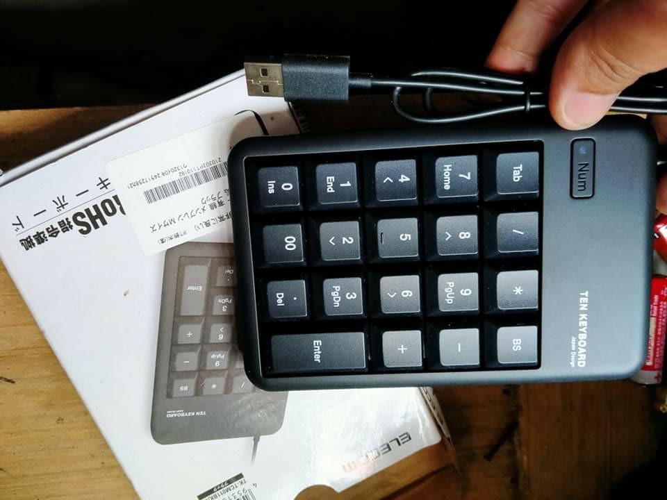 Elecom number pad (Category: Computer Keyboard) located in Quezon City. Submitted by eilgaraje (Listing ID 1095917083, Image 1). Description: As posted Ten key board japan design.