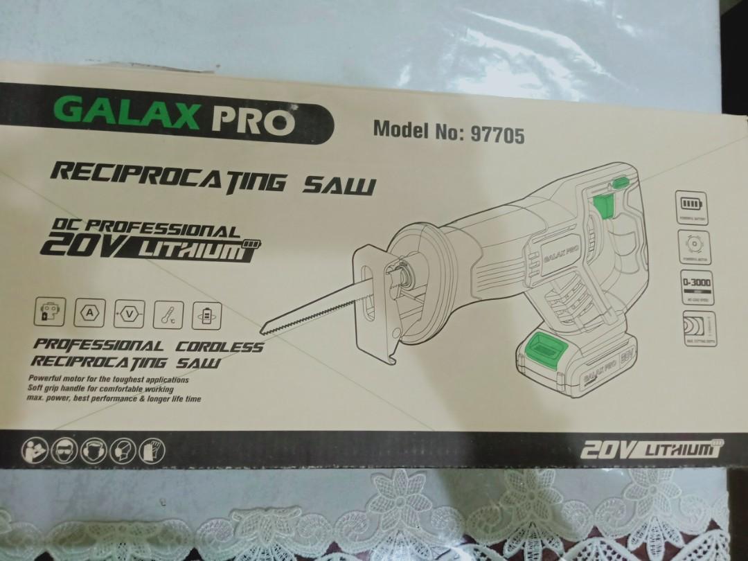 GALAX PRO 20V RECIPROCATING SAW MODEL:97705, Furniture  Home Living,  Gardening, Gardening Tools  Ornaments on Carousell