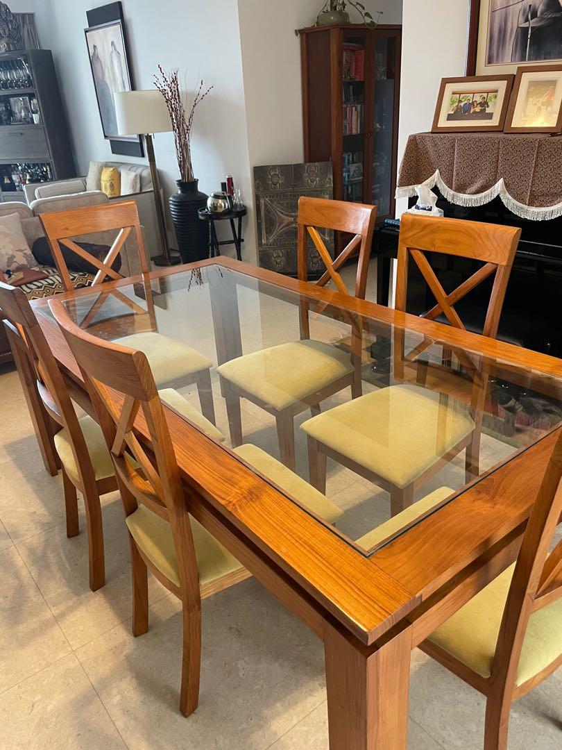 Teak dining room on sale chairs for sale