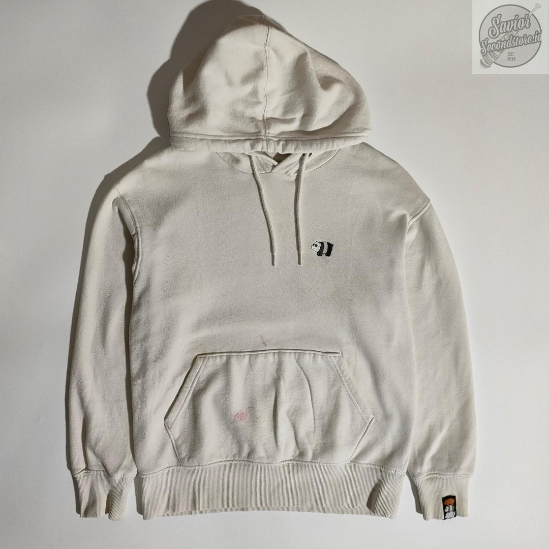 Graphic Tee Hoodie. Putih