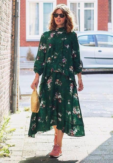 Hm green deals floral dress