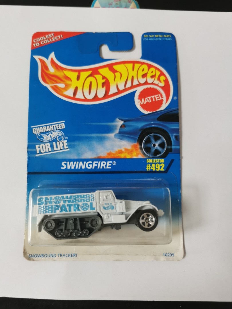 Hot Wheels #492 Swingfire Snow Patrol Halftrack - Blanc - Edition 1995 - Modèle Vintage L37
