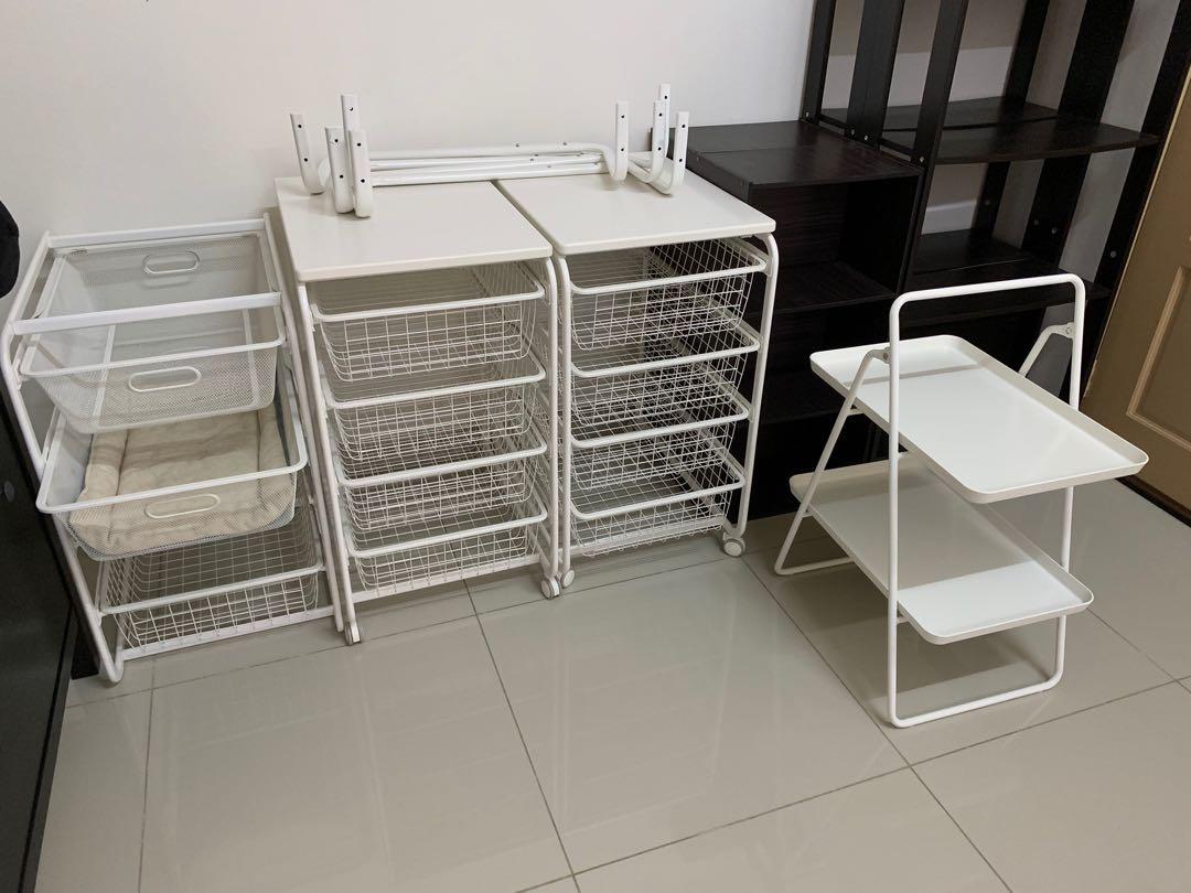 IKEA ALGOT スチールラック 2セット IKEA ALGOT スチールラック 2セット IKEA アルゴート4段ラック(2台)