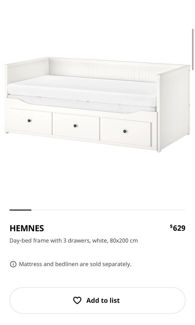 Ikea Hemnes Bed, Furniture & Home Living, Furniture, Bed Frames