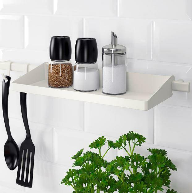 IKEA metal shelf Wall organizer Wall-mount dish drainer ...