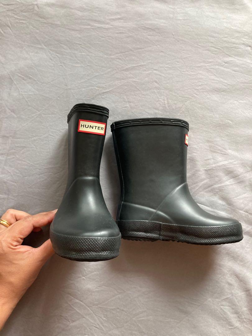 Kids HUNTER Wellington boots Wellies UK Toddler size 6