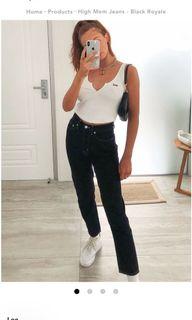 Lee Black High Mom Jeans