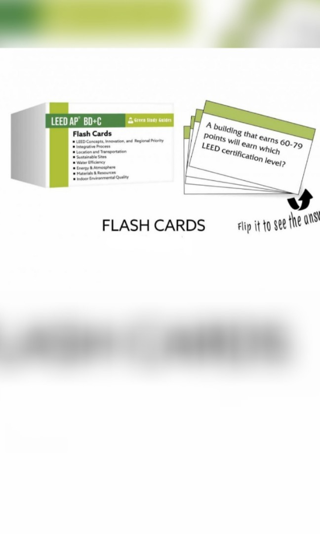 Carousell　LEED　Flash　cards,　Else　AP　on　(BD+C)　Everything