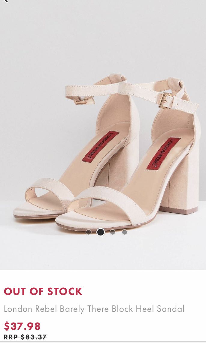 London rebel barely there block heel sandal new arrivals