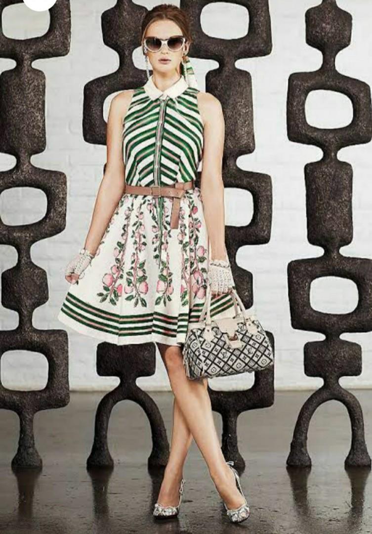 Louis Vuitton 2010s Striped Floral Dress - Farfetch