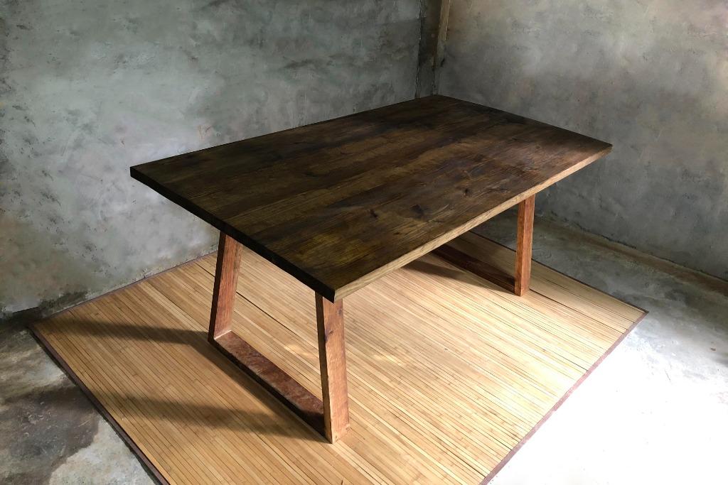 Midcentury Design Dining Table (Category: Tables & Sets) located in Pasig City. Submitted by holzph (Listing ID 1095927558, Image 1). Description: We can customize this midcentury functional minimalist table for your home. This table can fit 6-8 people. Measurements: Length: 180cm / 5’11” Width: 84cm / 33” Height: 76cm / 30” Thickness: 3.8cm / 1.5” Designed by Holz PH. . . Pine wood used for this table is premium quality, imported from Oregon USA