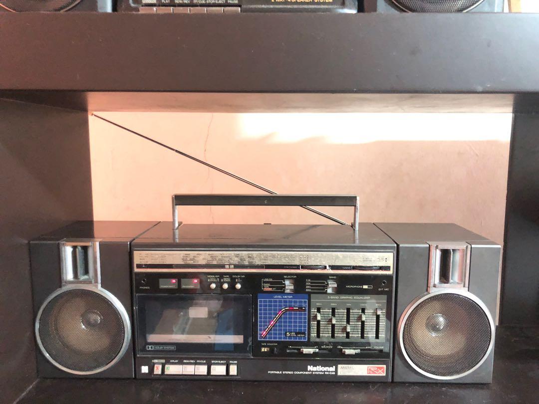 National ラジカセ RX-C46 レッド - ラジオ・コンポ