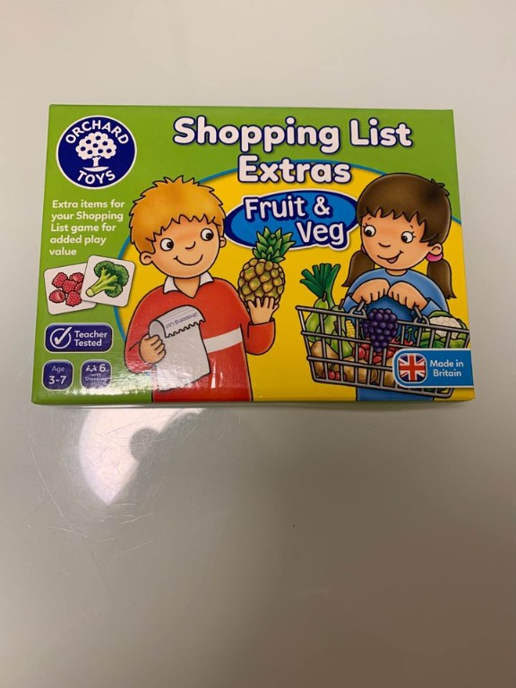 New 全新益智玩具英國orchard Toys Shopping List Extras Fruit Veg Game 興趣及遊戲 玩具 遊戲類 Carousell