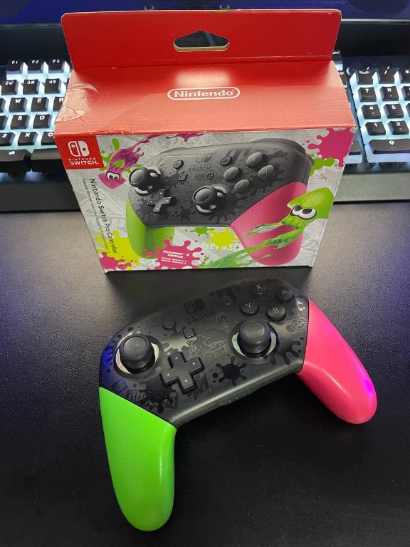 Nintendo Switch Pro Controller (Splatoon 2), Video Gaming, Gaming ...