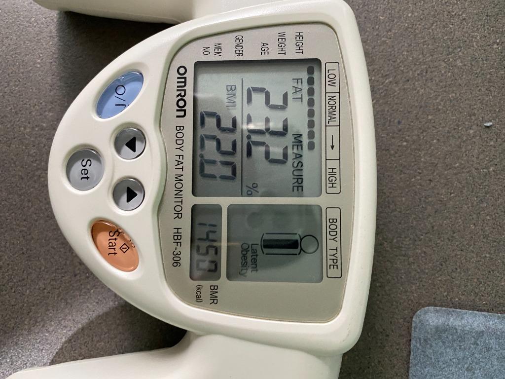 Omron Body Fat Monitor HBF306, Health & Nutrition, Health Monitors