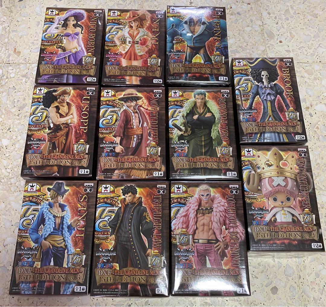 One Piece 15th Anniversary DXF Series Luffy, Sanji, Zoro, Chopper,