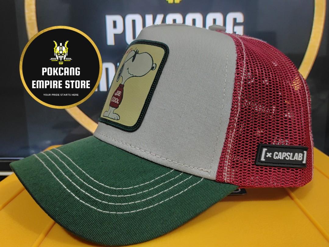 Snoopy Joe Cool Beige/Green/Red Trucker - Capslab cap