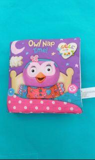 Owl nap time cloth book