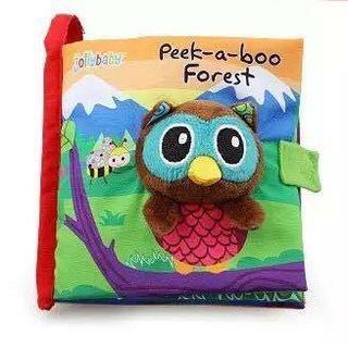Peek a book forest owl cloth book