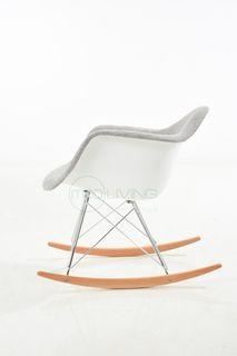 Plastic upholstered Charles Eames rocking Chair