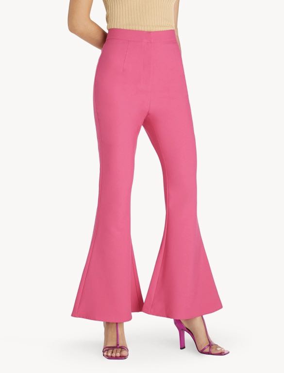 High Waist Flare Pants - Blue - Pomelo Fashion