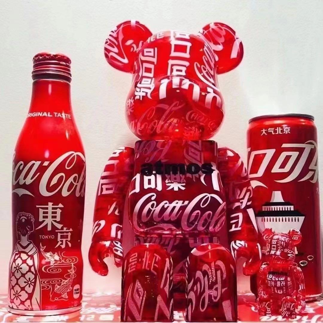BE@RBRICK atmos Coca-Cola 1000％ CLEAR（BE@RBRICK Coca-Cola
