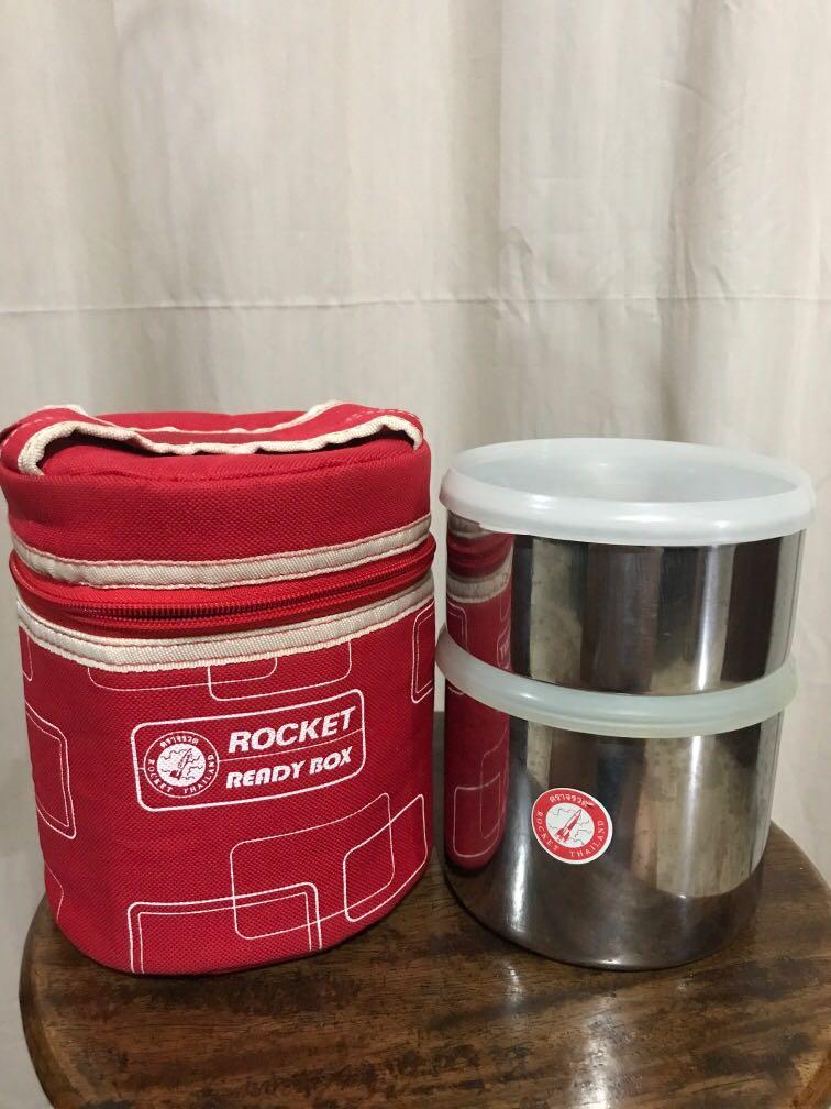 Rocket Lunch Box Thailand (Category: Storage Boxes & Baskets) located in Pasay City. Submitted by michiko.japanstore (Listing ID 1096017624, Image 1). Description: 2 containers 1 thermal bag.