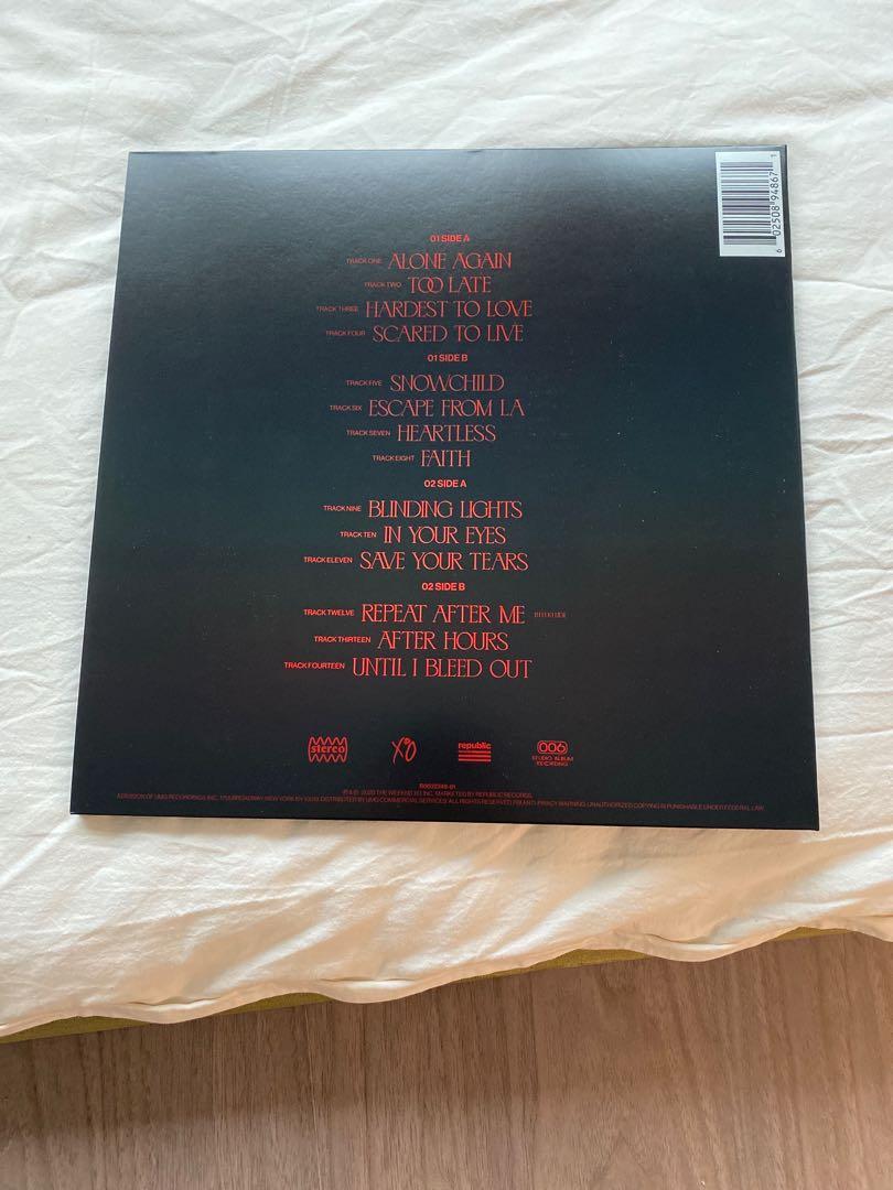 THE WEEKND SIGNED AUTOGRAPHED (AFTER HOURS) ALBUM VINYL LP w/ COA PSA  AL47225