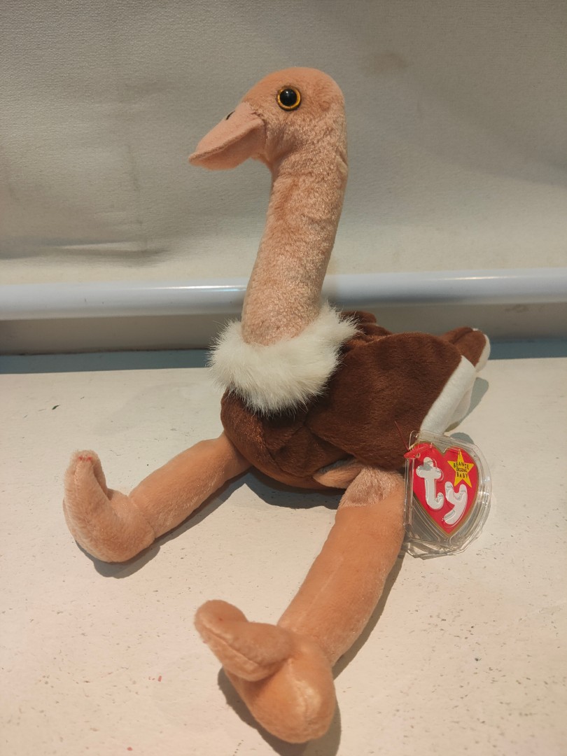 Stretch the Ostrich TY Vintage Beanie Baby Hobbies Toys Toys