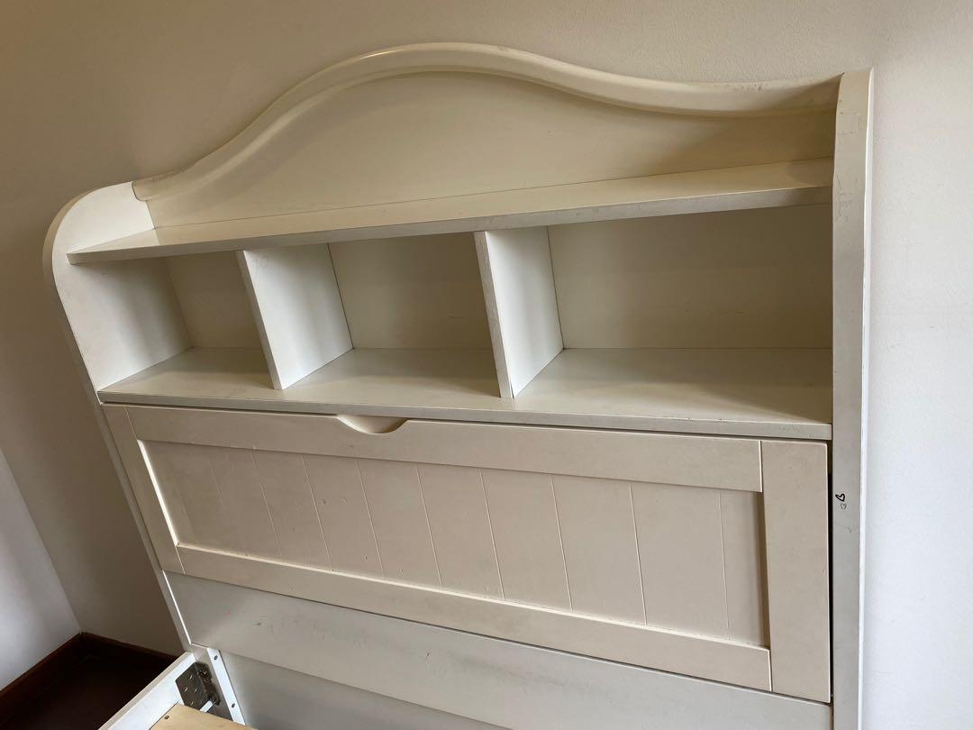 Super single bed frame & trundle bed for donation, Furniture & Home