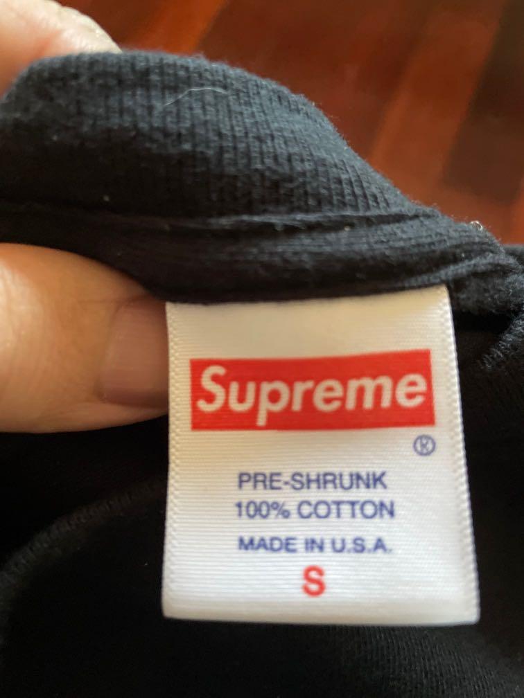 Supreme top size tag