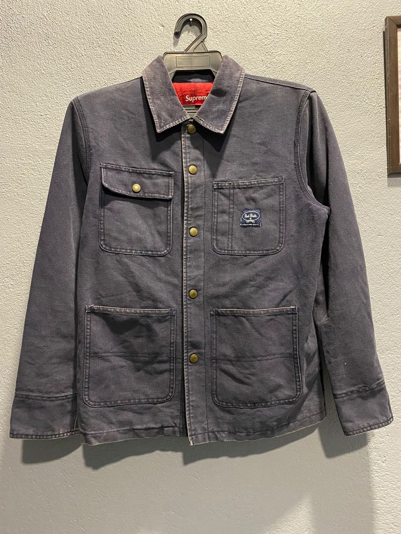 Supreme Red Built Denim Jacket Men s Fashion Tops Sets