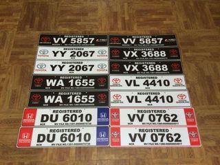 Temporary Car/Motorcycle Plate