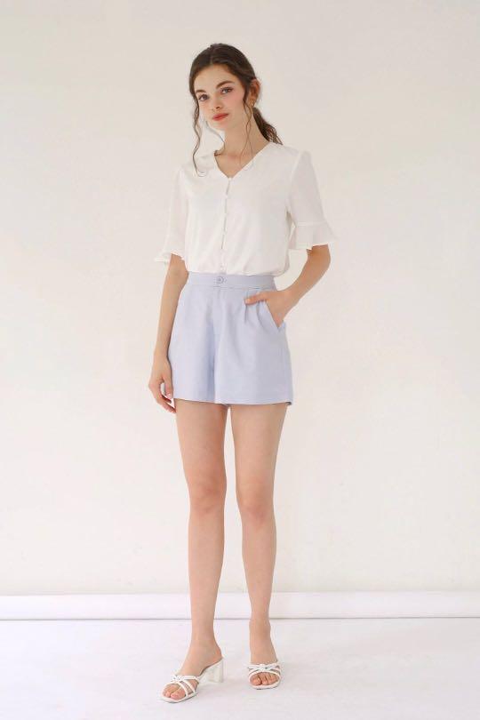 THE WILLOW LABEL GRACE BUTTONDOWN TOP WHITE, Women's Fashion ...