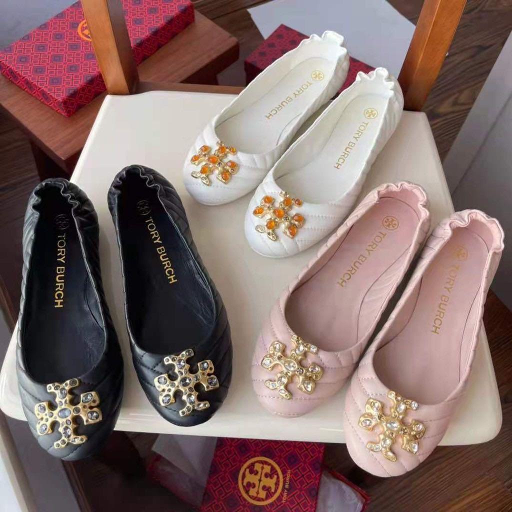 Tory burch clearance rhinestone flats