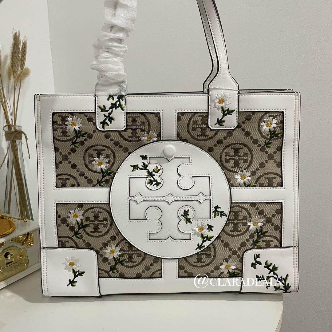 Tory Burch Ella Monogram Daisy Tote