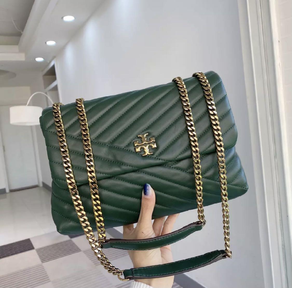 Tory Burch Kira Chevron Convertible Shoulder Bag Green, Women's Fashion,  Bags & Wallets, Shoulder Bags on Carousell