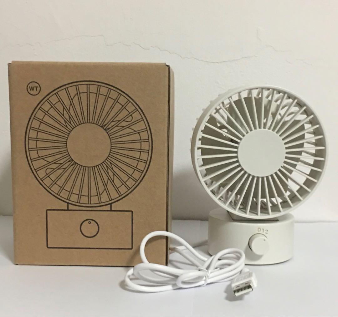 無印良品低噪音USB座檯風扇（白色）, 家庭電器, 冷氣機及暖風機- Carousell