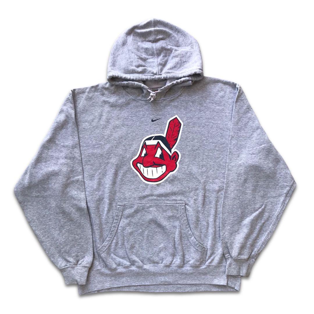 VTG 2000s Nike Team MLB Cleveland Indians Center Check Long Sleeve Shirt  size L