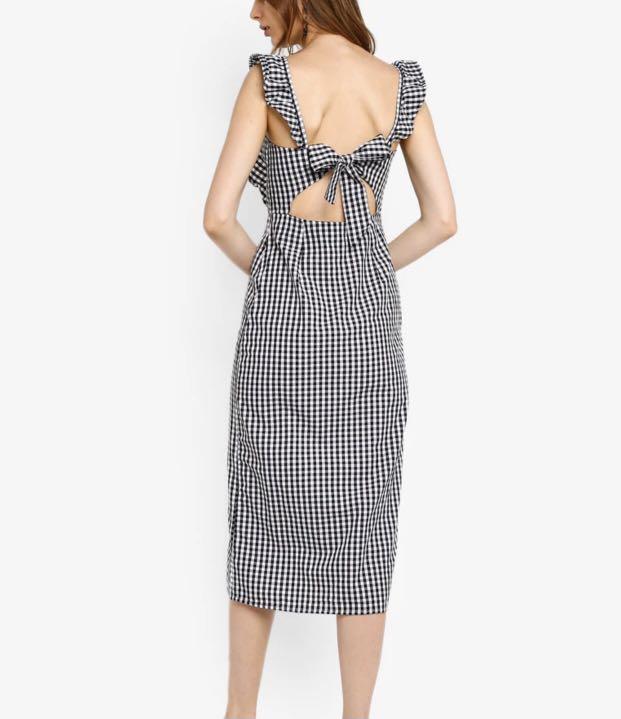 Warehouse gingham dress sales