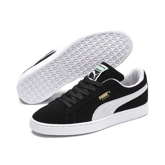 All black suede pumas women's top