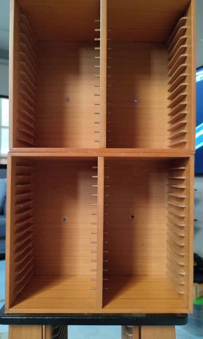 Wooden CD rack, Furniture & Home Living, Furniture, Shelves, Cabinets ...