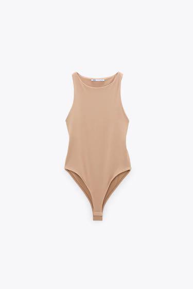 Halter neck bodysuit zara Clearance