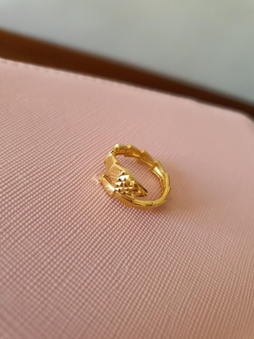 24K Pure Gold Diamond Ring: Petit Tiara Design – Prima Gold Official