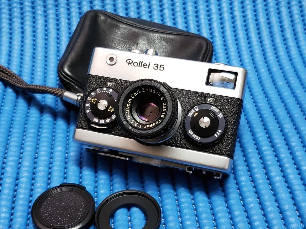 Rollei35 ：ローライ３５ ドイツ製 Carl Zeiss Tessar搭載 革ケース ...