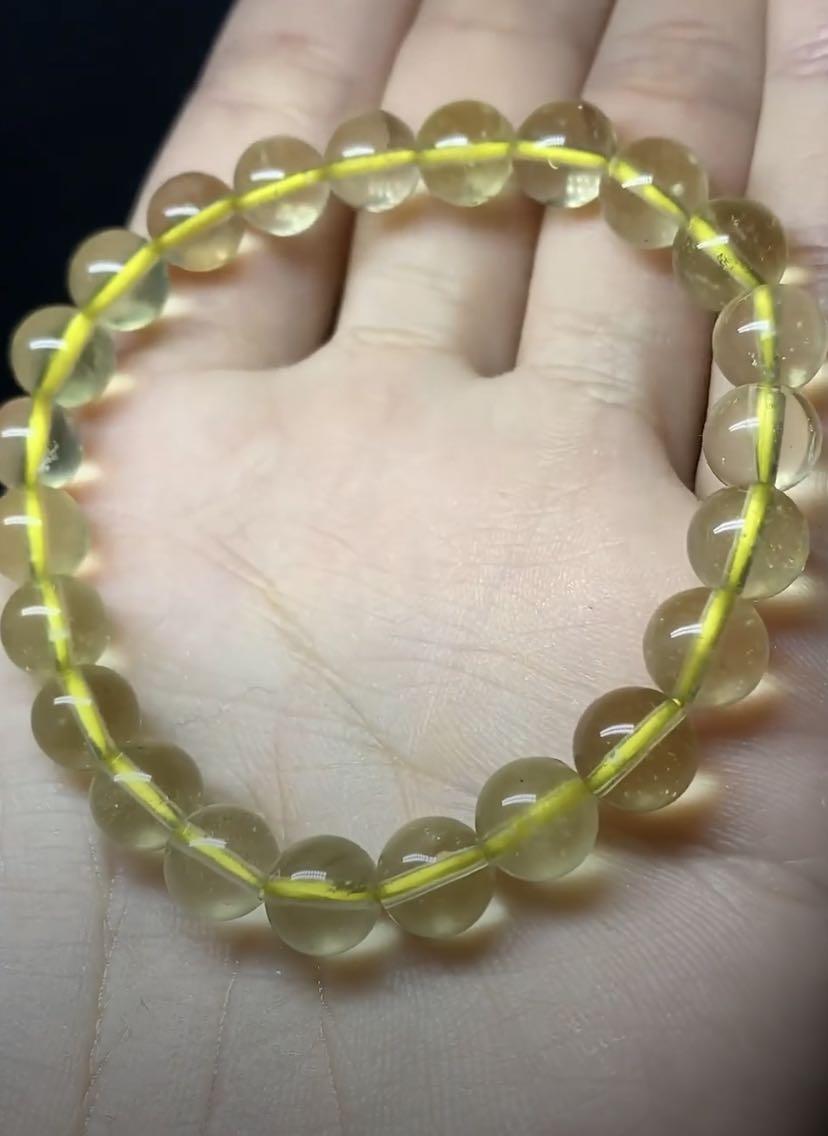 AAA 8mm Libyan Desert Glass Libyan Gold Tektite bead bracelet