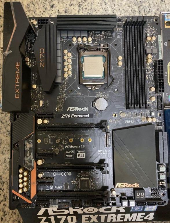 Asrock Z170 Extreme 4 Motherboard + Intel i7-6700k CPU