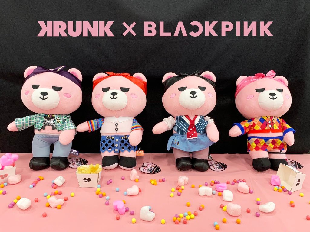 KRUNK × BLACKPINK Plush Toy How You Like That 4 types set JENNIE